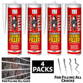 4X Gorilla Filler White 320ml Instant Filler